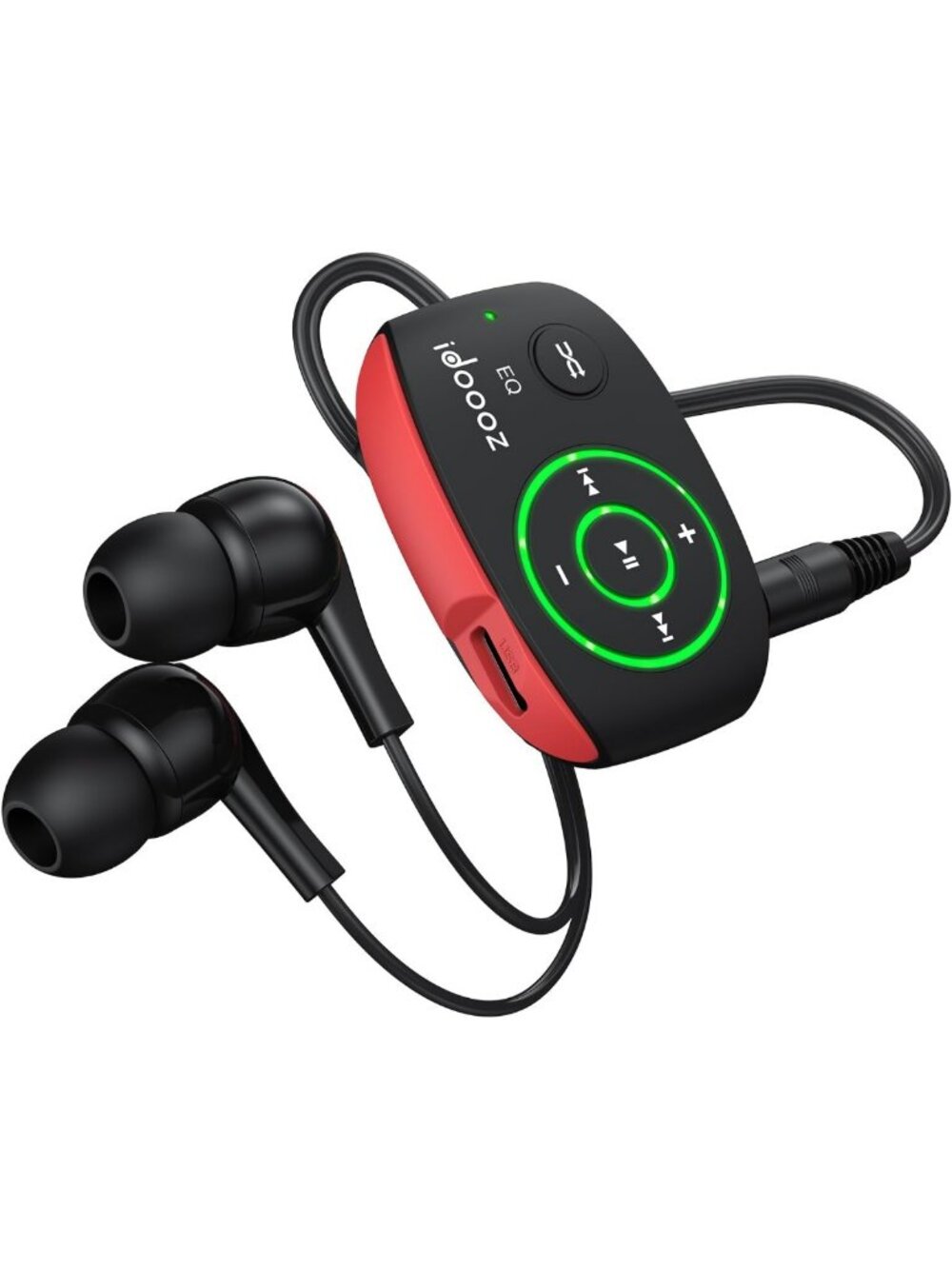 Compact 8GB Clip MP3 Player with LED Light - Portable Music Player for On-the-Go